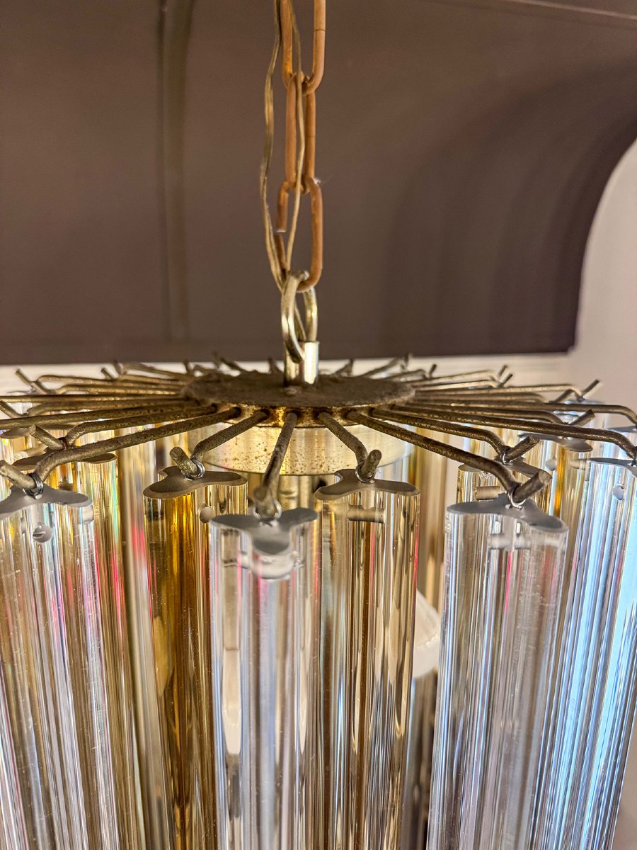 Lampadario di Murano, "in stile" Carlo Scarpa per Venini, Epoca '900-photo-2