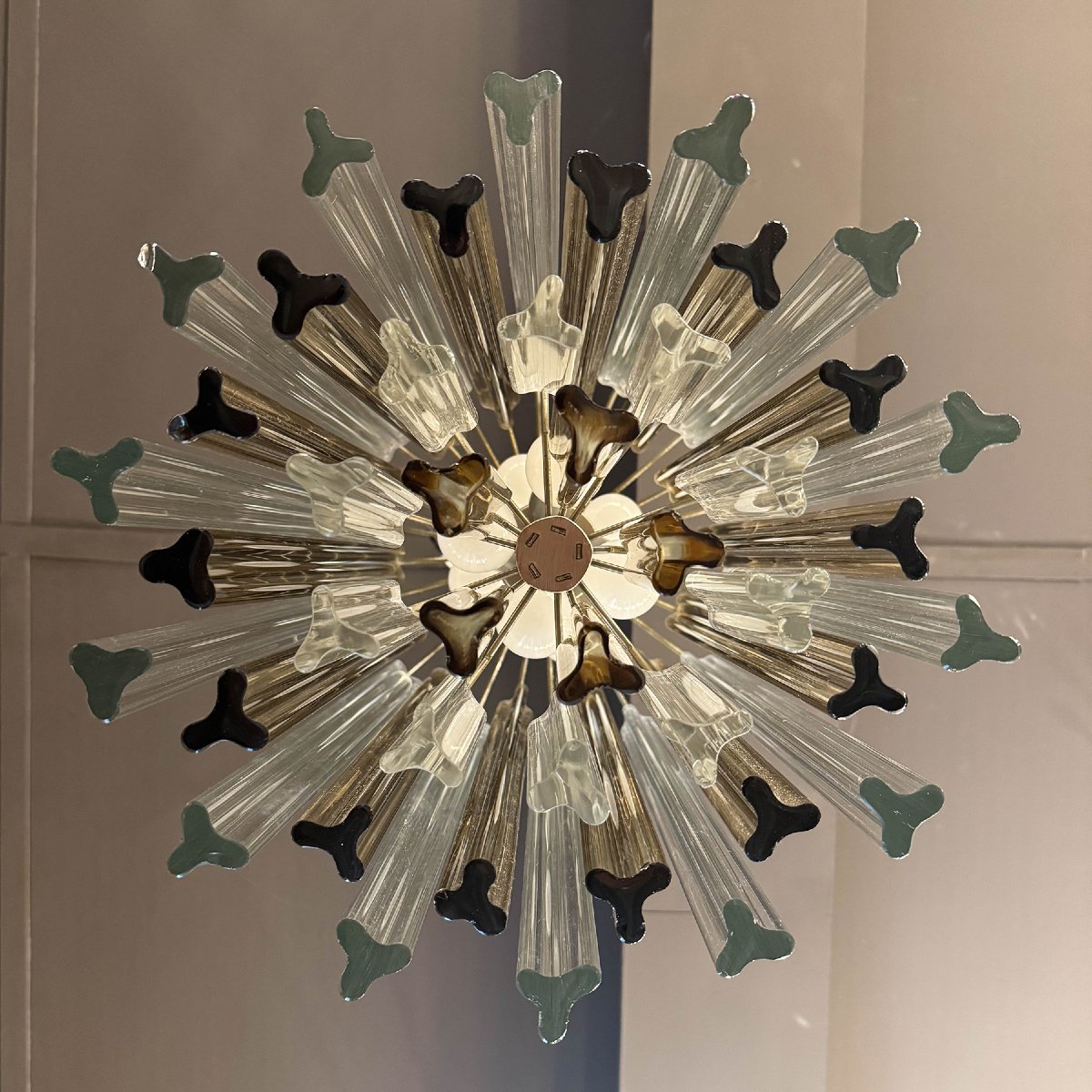 Lampadario di Murano, "in stile" Carlo Scarpa per Venini, Epoca '900-photo-3