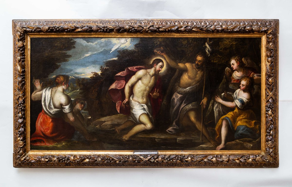 Battesimo di Cristo, olio su tela, Epoca '700-photo-2