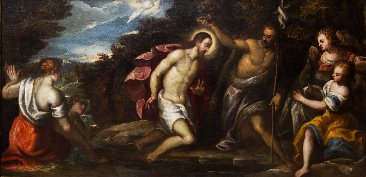 Battesimo di Cristo, olio su tela, Epoca '700