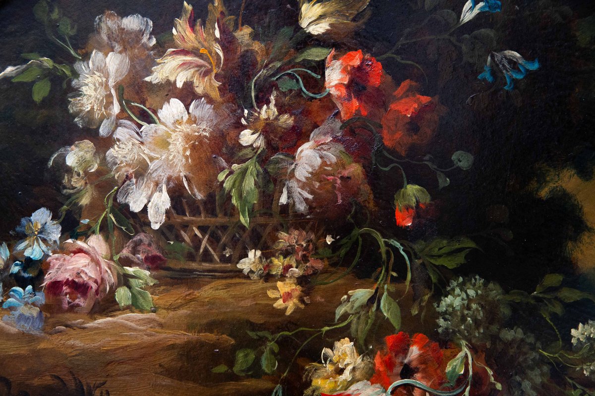 Francesco Bosso, "Coppia di nature morte floreali", olio su cartone, Epoca '900-photo-6