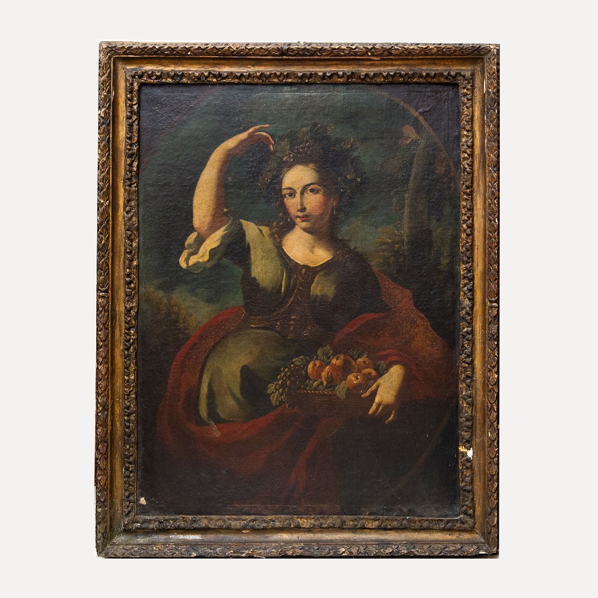 "Allegoria dell'Autunno", olio su tela, scuola Piemontese,  XVIII secolo-photo-4