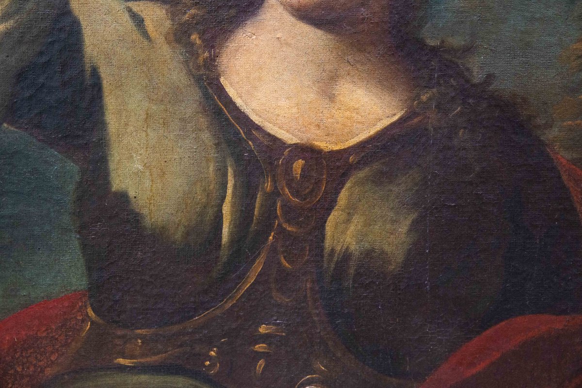 "Allegoria dell'Autunno", olio su tela, scuola Piemontese,  XVIII secolo-photo-4
