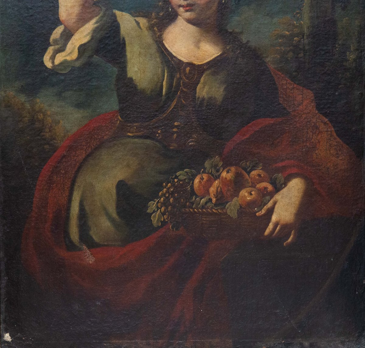"Allegoria dell'Autunno", olio su tela, scuola Piemontese,  XVIII secolo-photo-5
