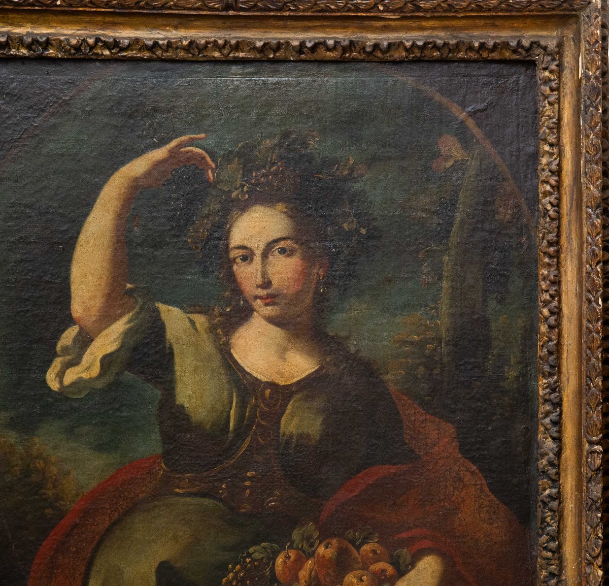 "Allegoria dell'Autunno", olio su tela, scuola Piemontese,  XVIII secolo-photo-8