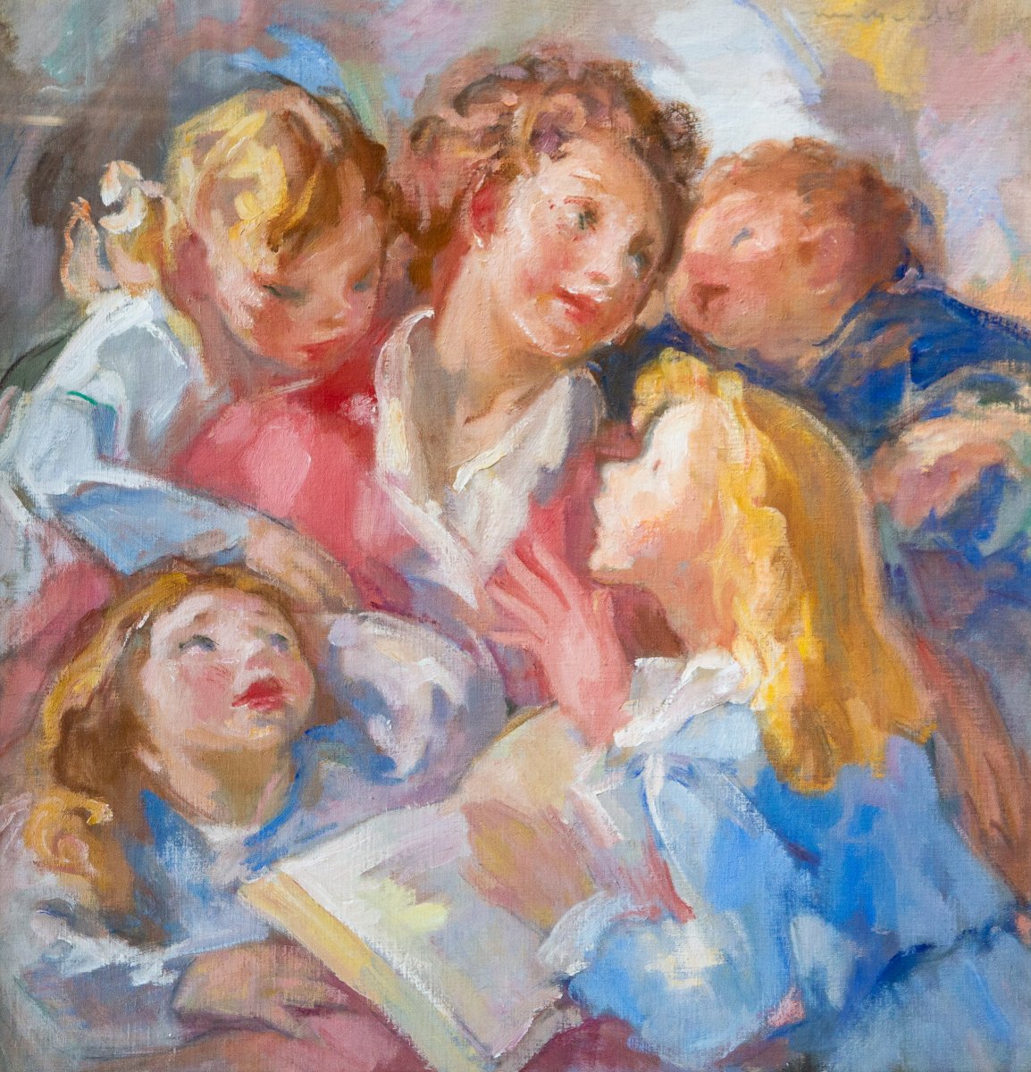 Mario Micheletti, olio su compensato, firmato, Epoca '900