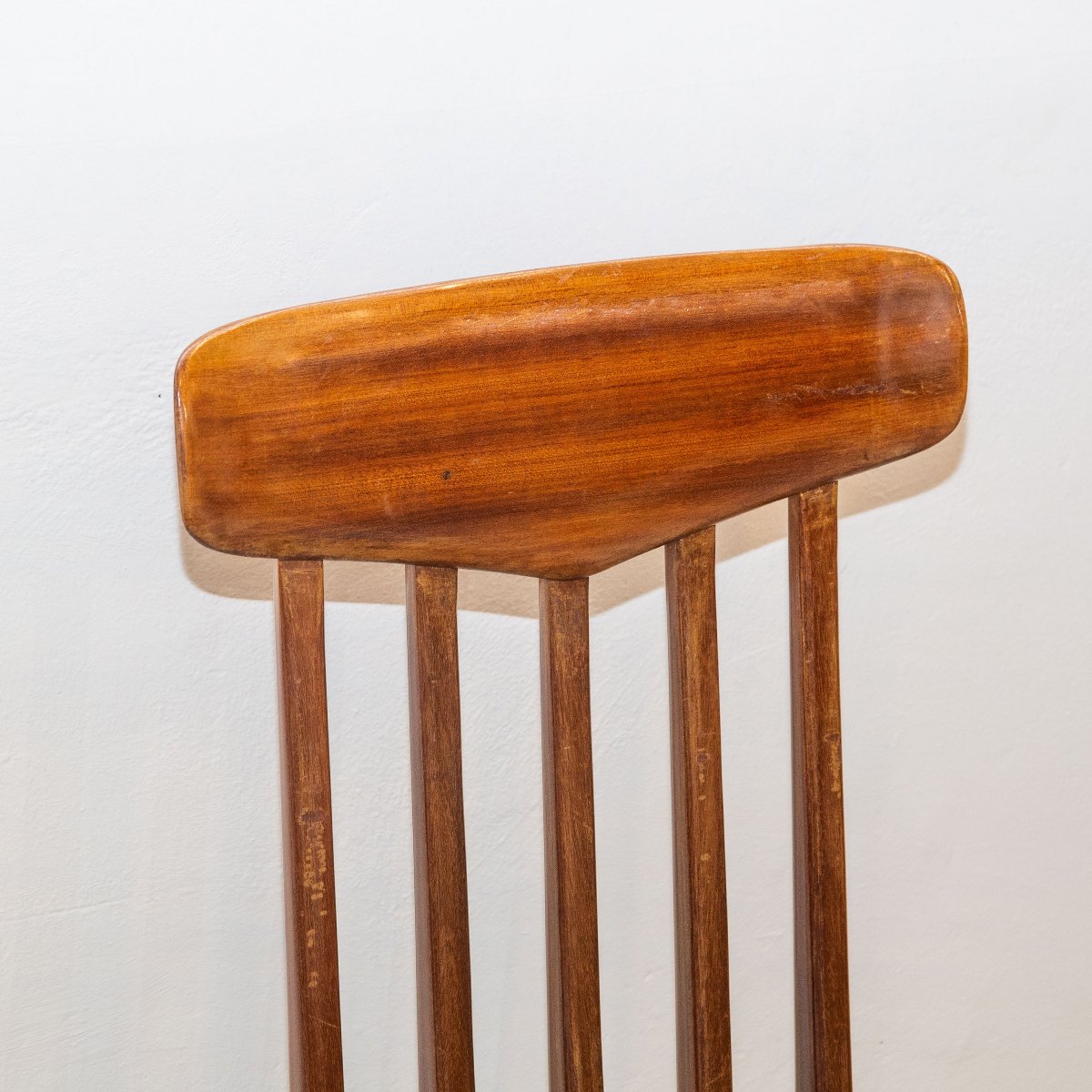 Set 6 sedie design, in mogano e sky, Anni '50-photo-3