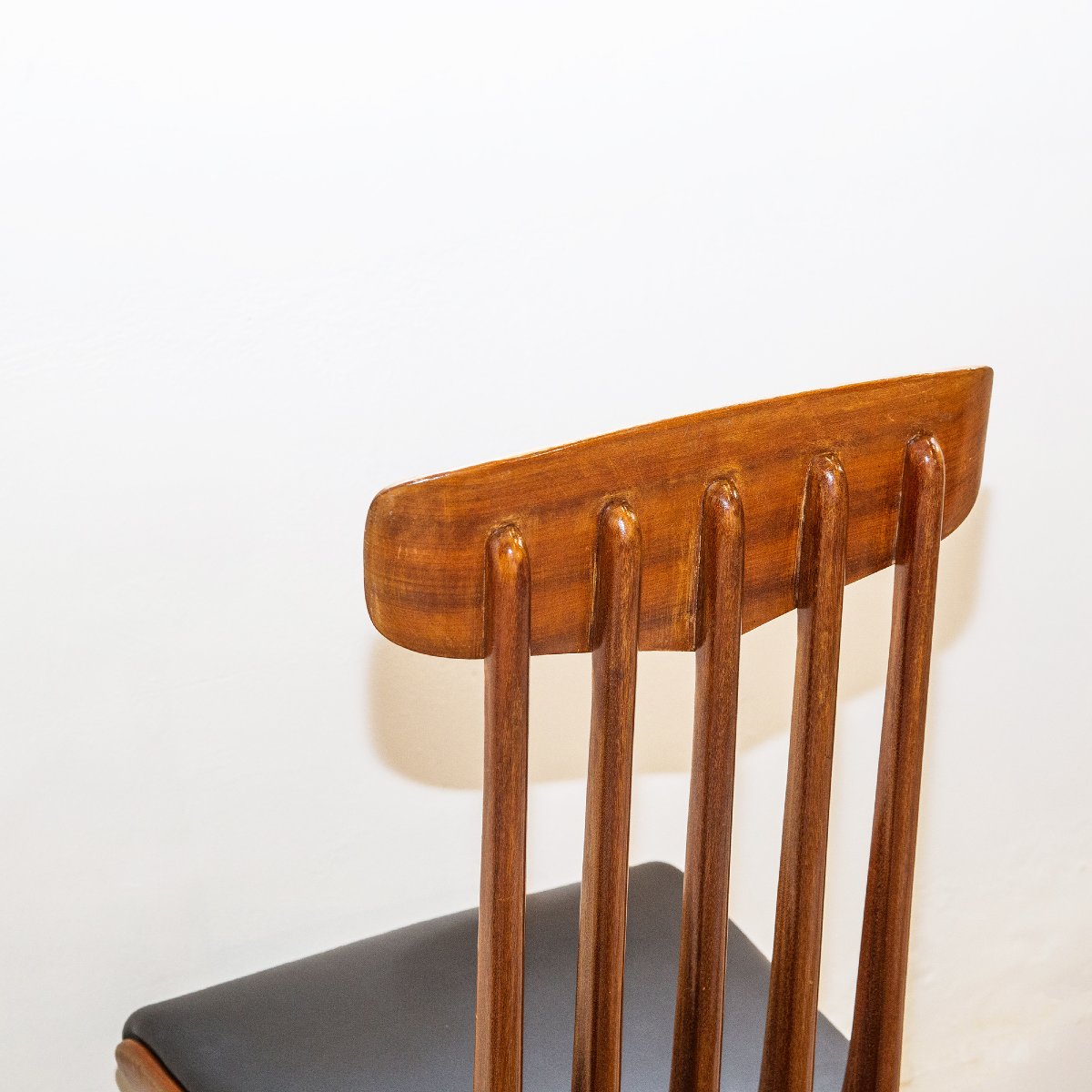 Set 6 sedie design, in mogano e sky, Anni '50-photo-4
