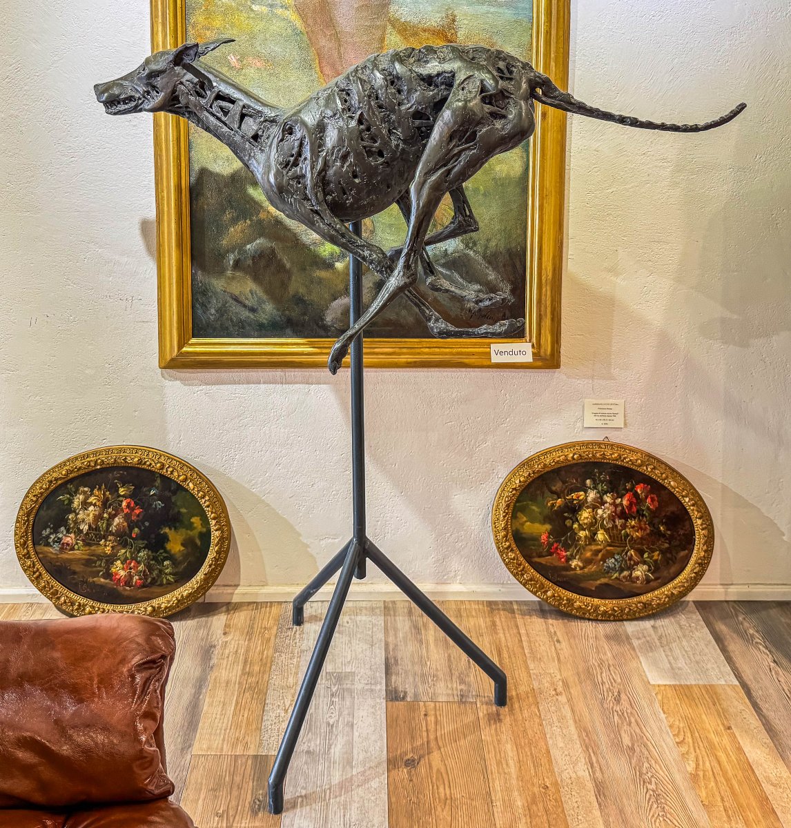 Sebastiano Trovato, "Levriero", in bronzo, firmato, 1975-photo-4