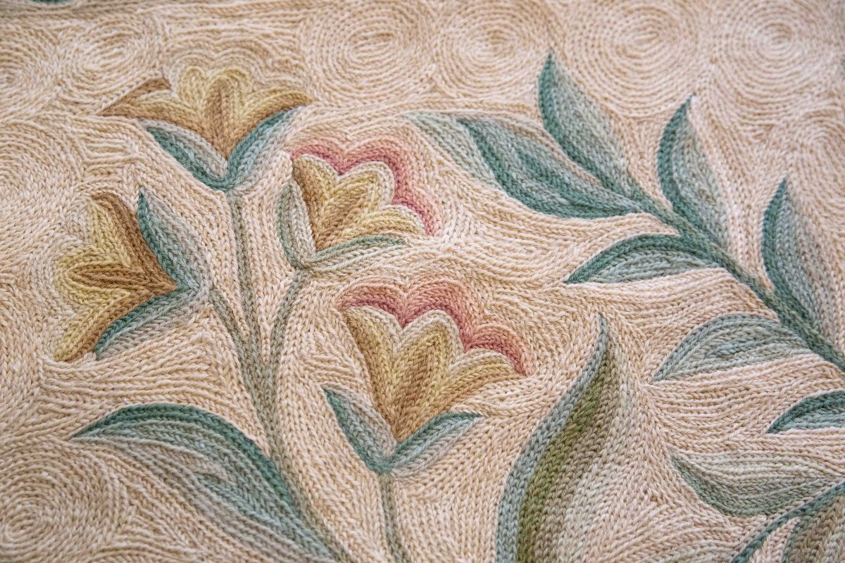 Arazzo / Tappeto, in lana, "Fauna e Flora", Prima metà '900-photo-6