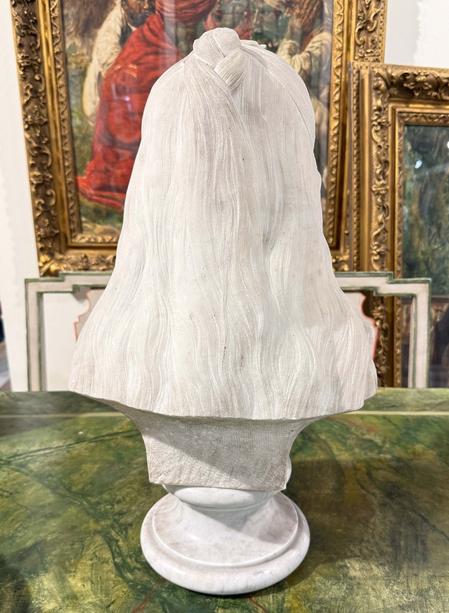 Busto in marmo, "Giovane ragazza", Epoca '800-photo-5