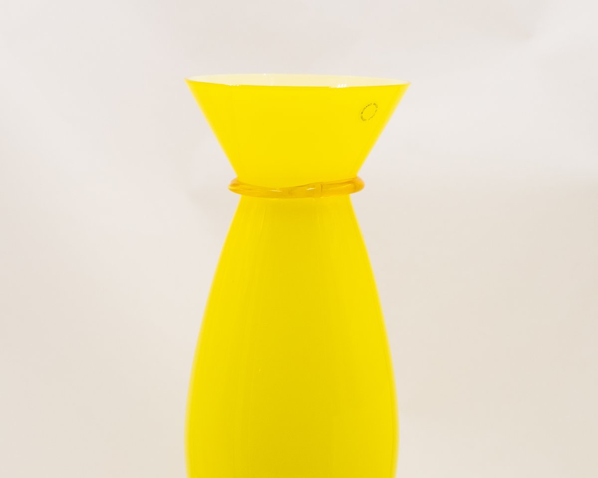 Vaso in vetro Murano, Mendini per Venini, Epoca '900-photo-3