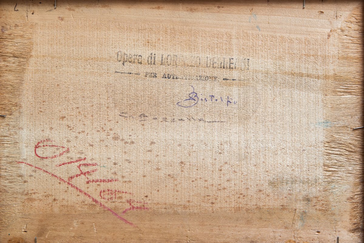 Lorenzo Delleani, "Paesaggio collinare", olio su tavoletta,1887-photo-4