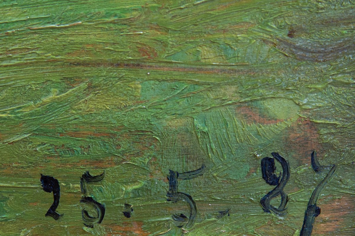 Lorenzo Delleani, "Paesaggio collinare", olio su tavoletta,1887-photo-2