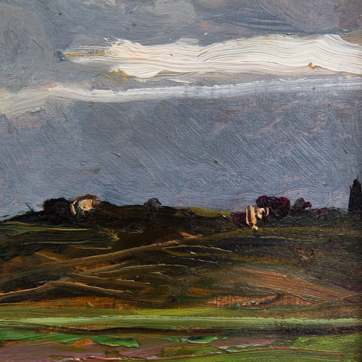 Lorenzo Delleani, "Paesaggio collinare", olio su tavoletta,1887-photo-3