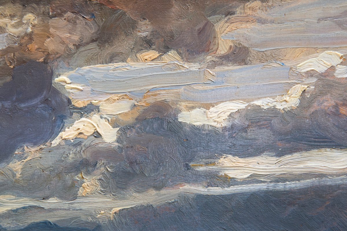 Lorenzo Delleani, "Paesaggio collinare", olio su tavoletta,1887-photo-5