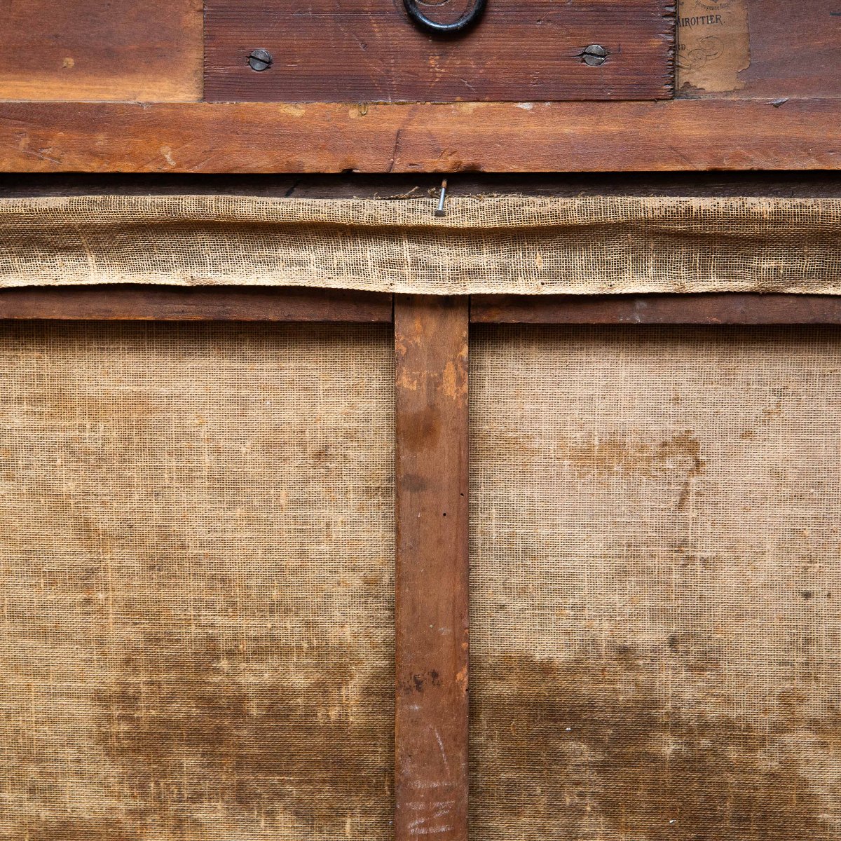 Dipinto Fiammingo, olio su tela, "Scena di Genere", XVIII Secolo-photo-8