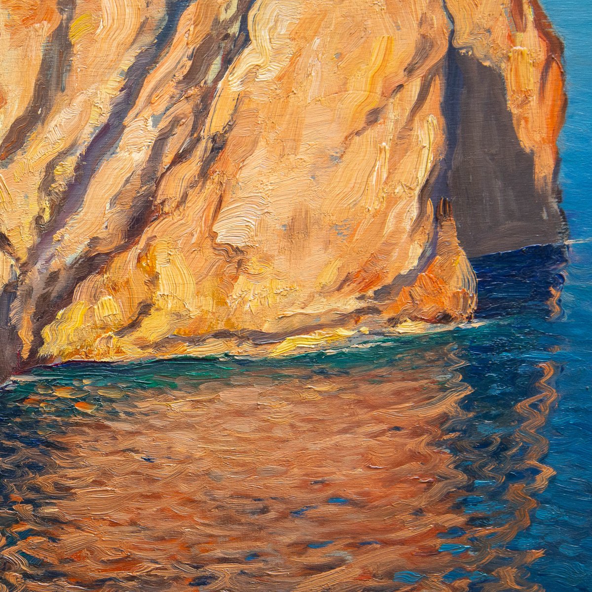 Michele Federico, olio su tavola, "Capri", Epoca '900-photo-1