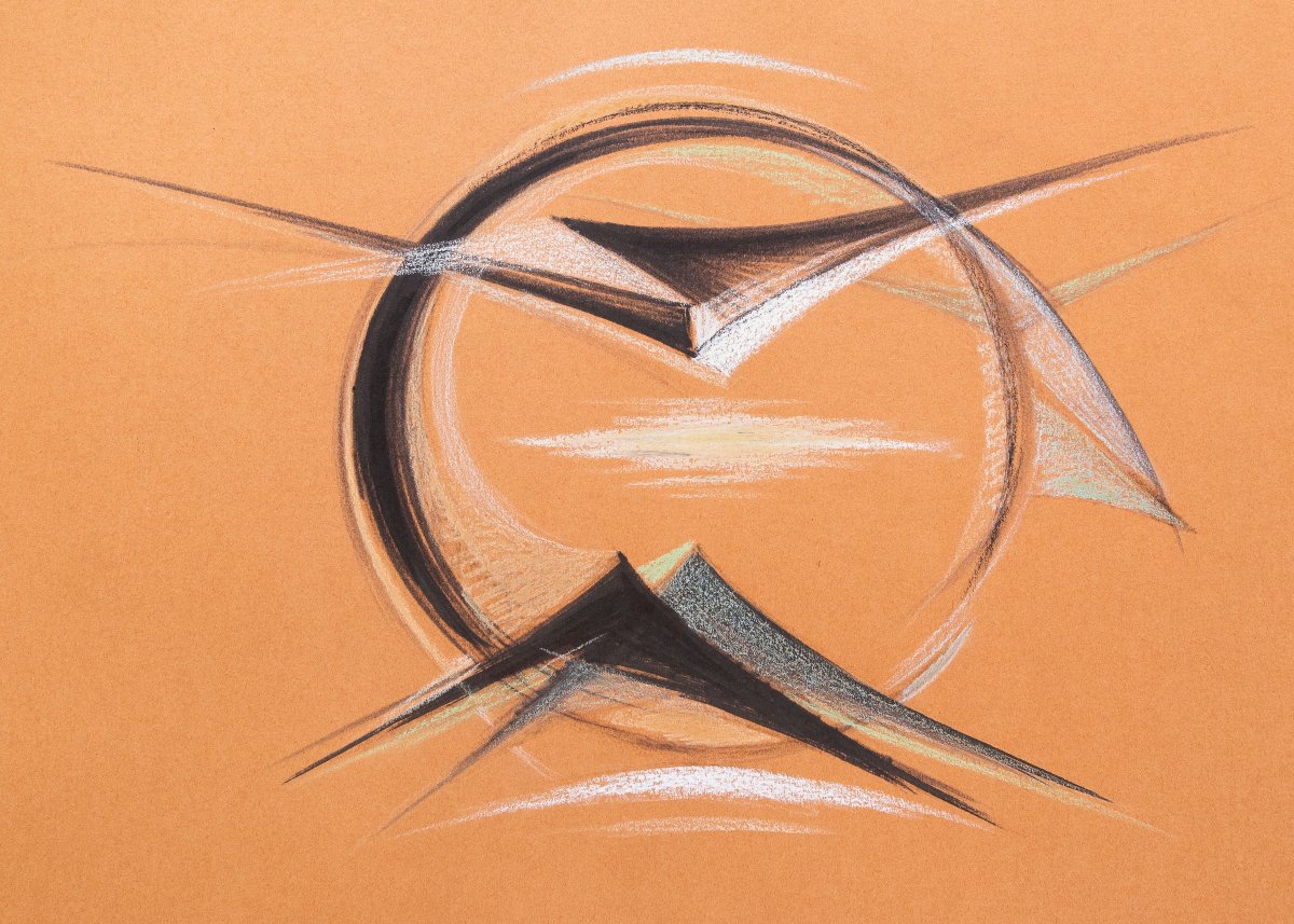 Carmelo Cappello,"opera unica", pastello su carta,  firmato, 1966-photo-1