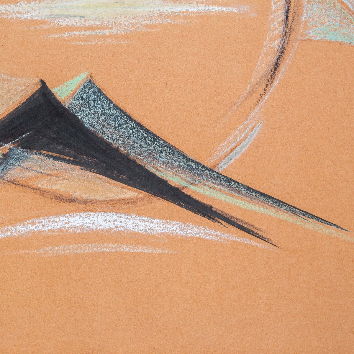Carmelo Cappello,"opera unica", pastello su carta,  firmato, 1966-photo-4