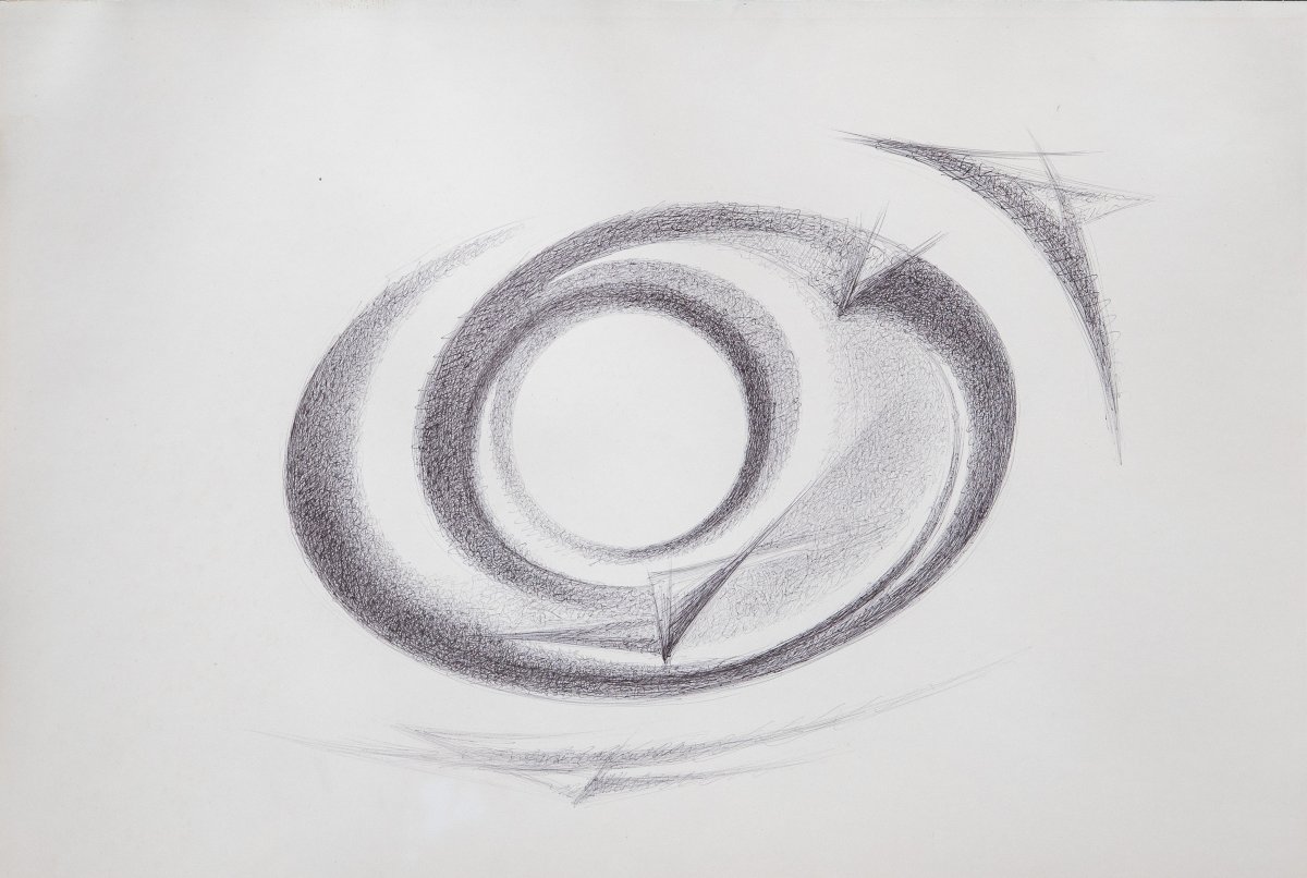 Carmelo Cappello,"opera unica", biro su carta,  firmato, 1971-photo-4