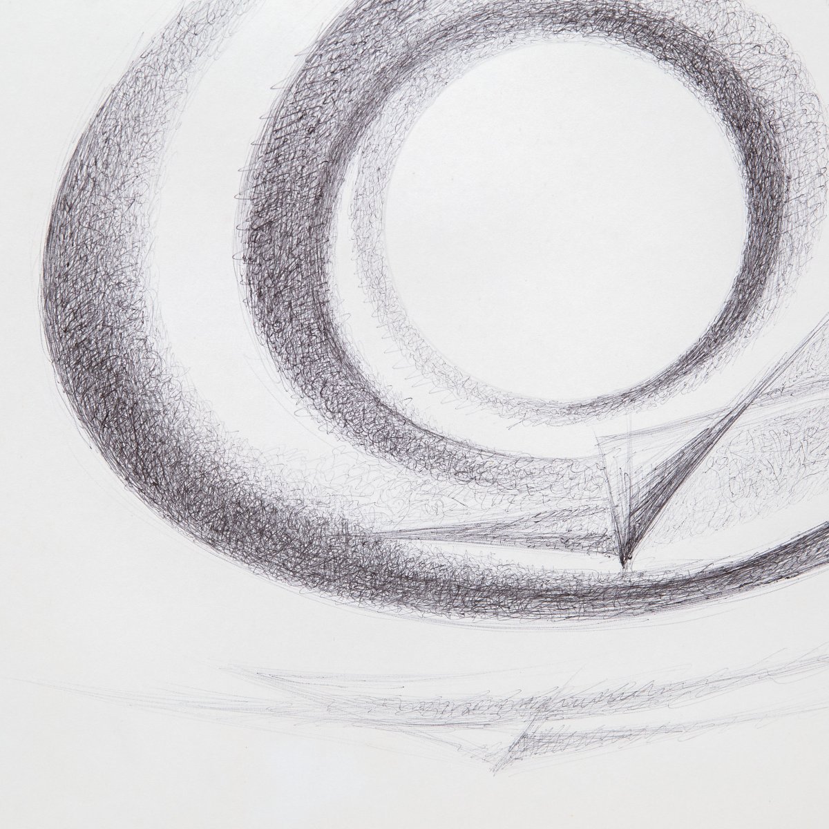 Carmelo Cappello,"opera unica", biro su carta,  firmato, 1971-photo-1