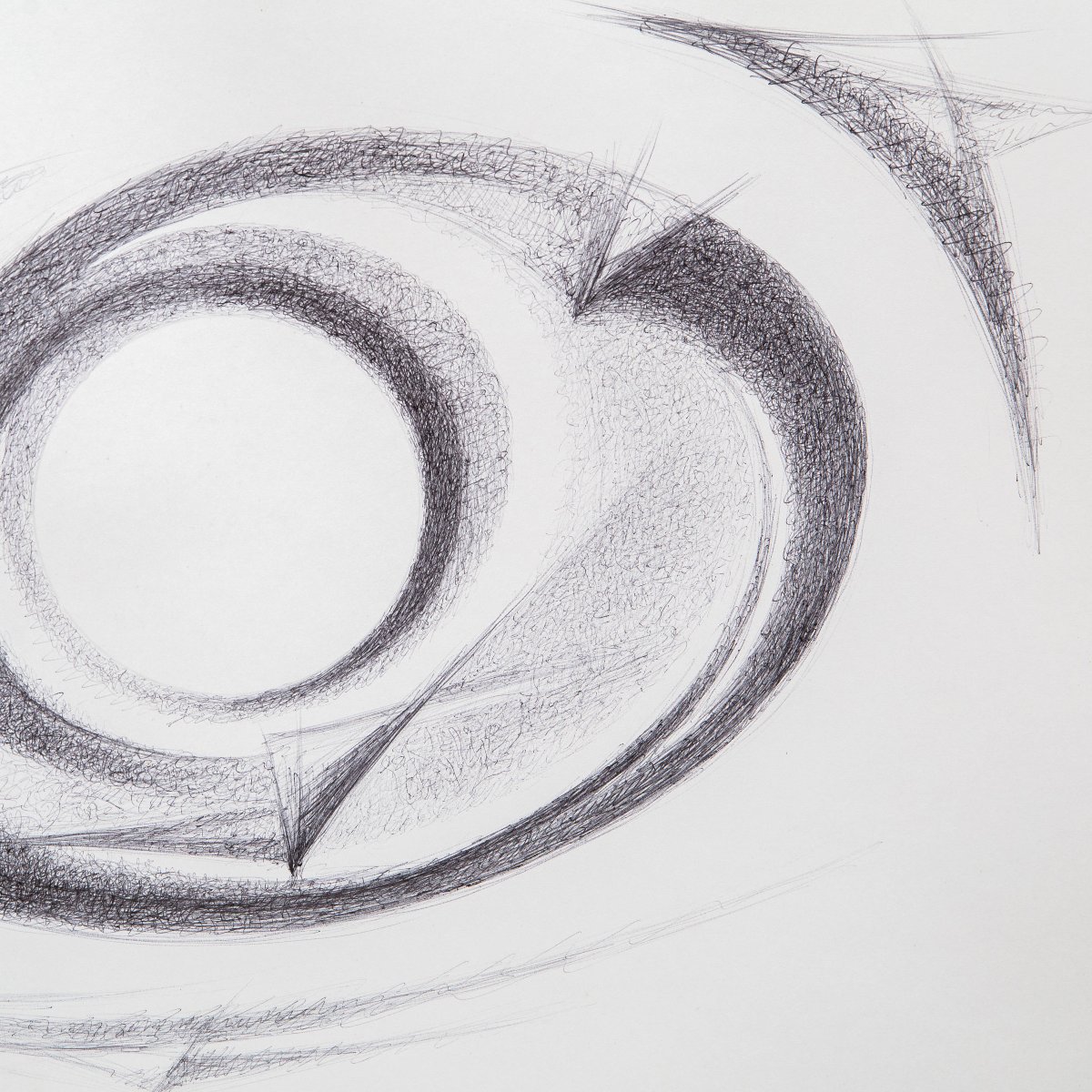 Carmelo Cappello,"opera unica", biro su carta,  firmato, 1971-photo-3