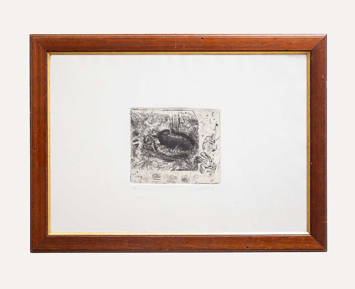 Luigi Bartolini "Scarabeo" acquaforte, Epoca '900-photo-2