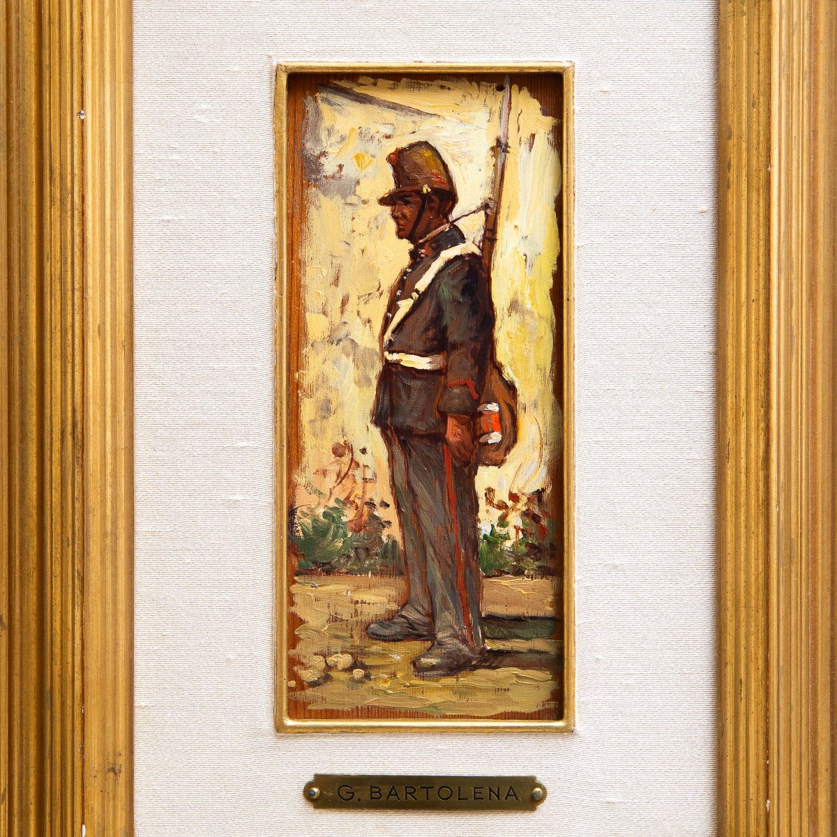 Giovanni Bartolena "Soldato", olio su tavola, Anni '20/'30-photo-2