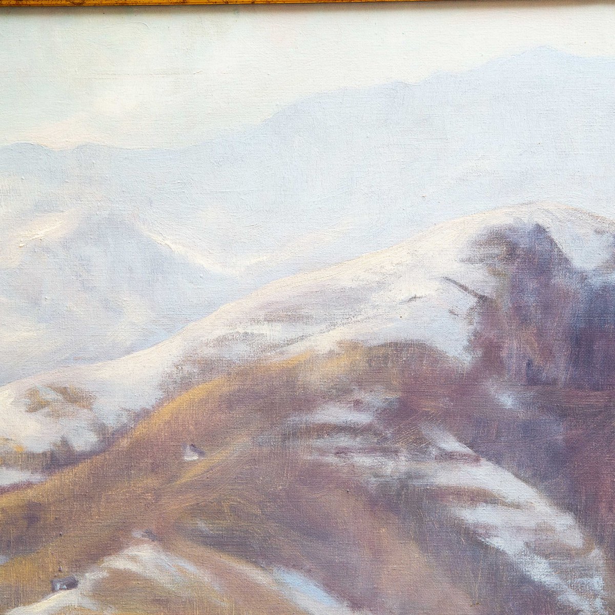Placido Castaldi , "Prealpi Biellesi",  olio su tela, Anni '60-photo-1