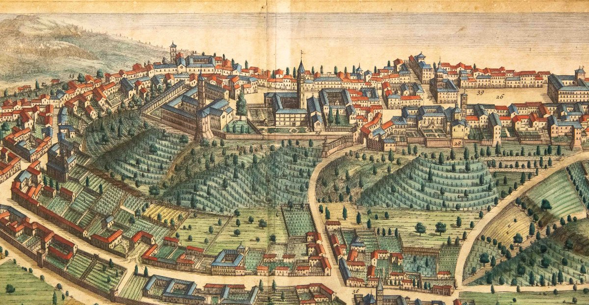 Cartina di Biella Mappa Antica di Biella, Johannes Blaeu, (Bugella Civitas), Fine '600-photo-2