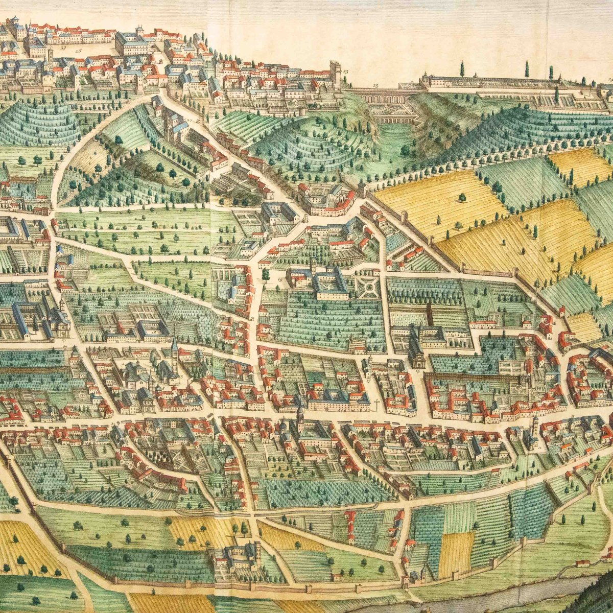 Cartina di Biella Mappa Antica di Biella, Johannes Blaeu, (Bugella Civitas), Fine '600-photo-2