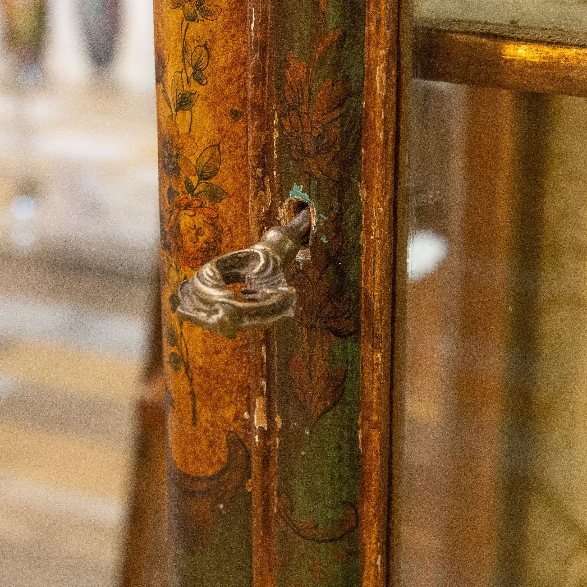 Vetrina veneziana, stile Luigi XV, in legno laccato, Epoca Primi '900-photo-7