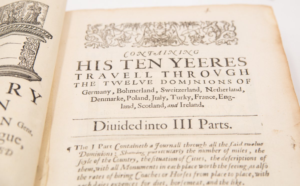 Libro antico, "An Itinerary Written By Fynes Moryson Gent.", 1617-photo-2