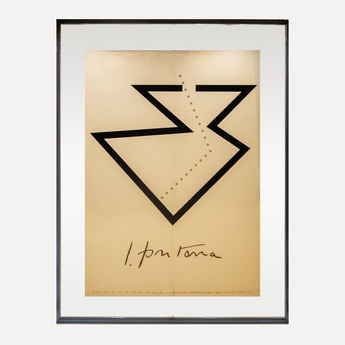 Lucio Fontana, Manifesto Galleria Il Quadro Biella, 1982-photo-2
