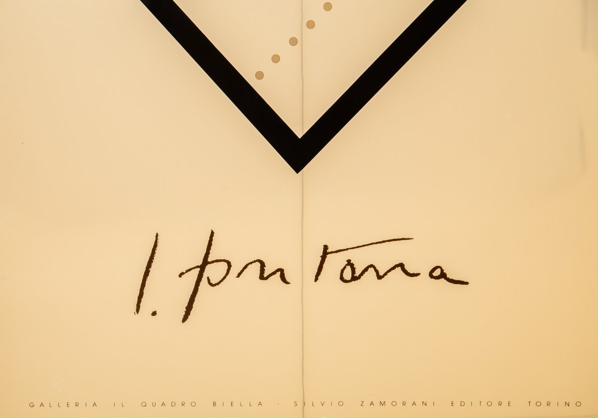 Lucio Fontana, Manifesto Galleria Il Quadro Biella, 1982-photo-3