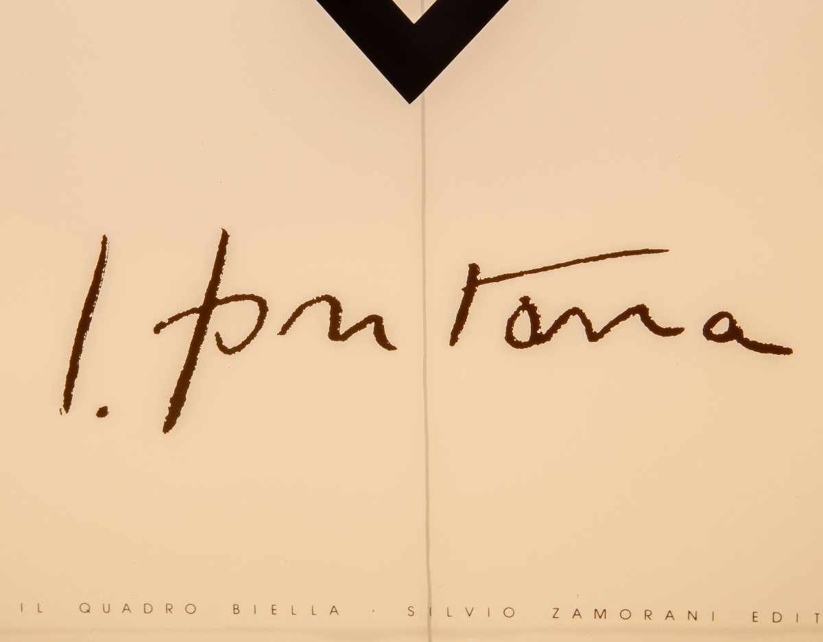 Lucio Fontana, Manifesto Galleria Il Quadro Biella, 1982-photo-3