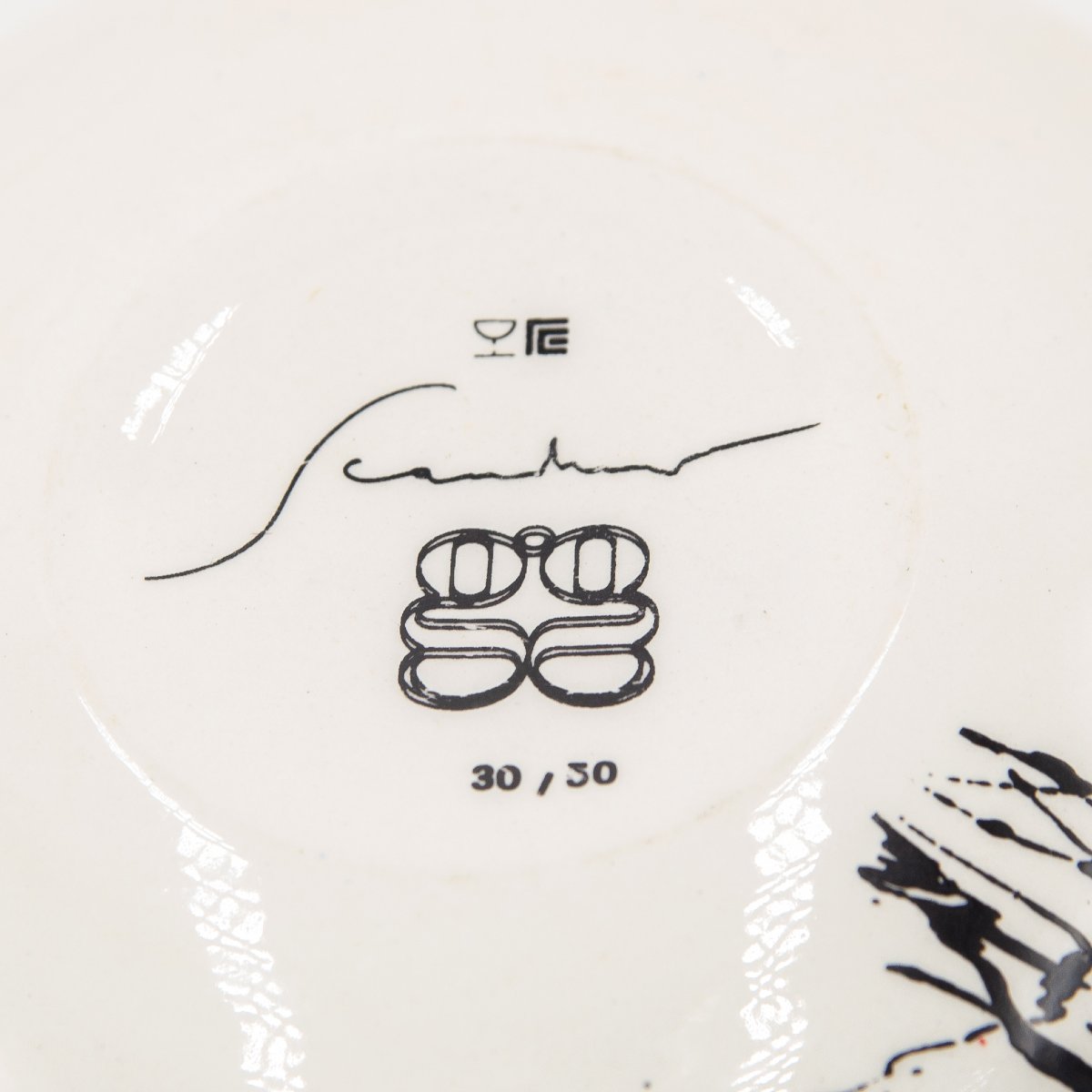 Emilio Scanavino, ceramica serigrafata, tiratura 30/30, Epoca '900-photo-2
