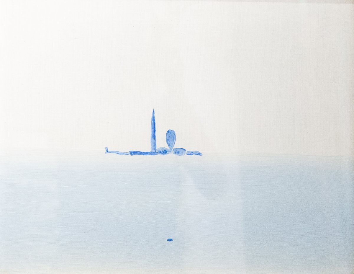 Virgilio Guidi, "Venezia", olio su tela, Epoca '900-photo-4