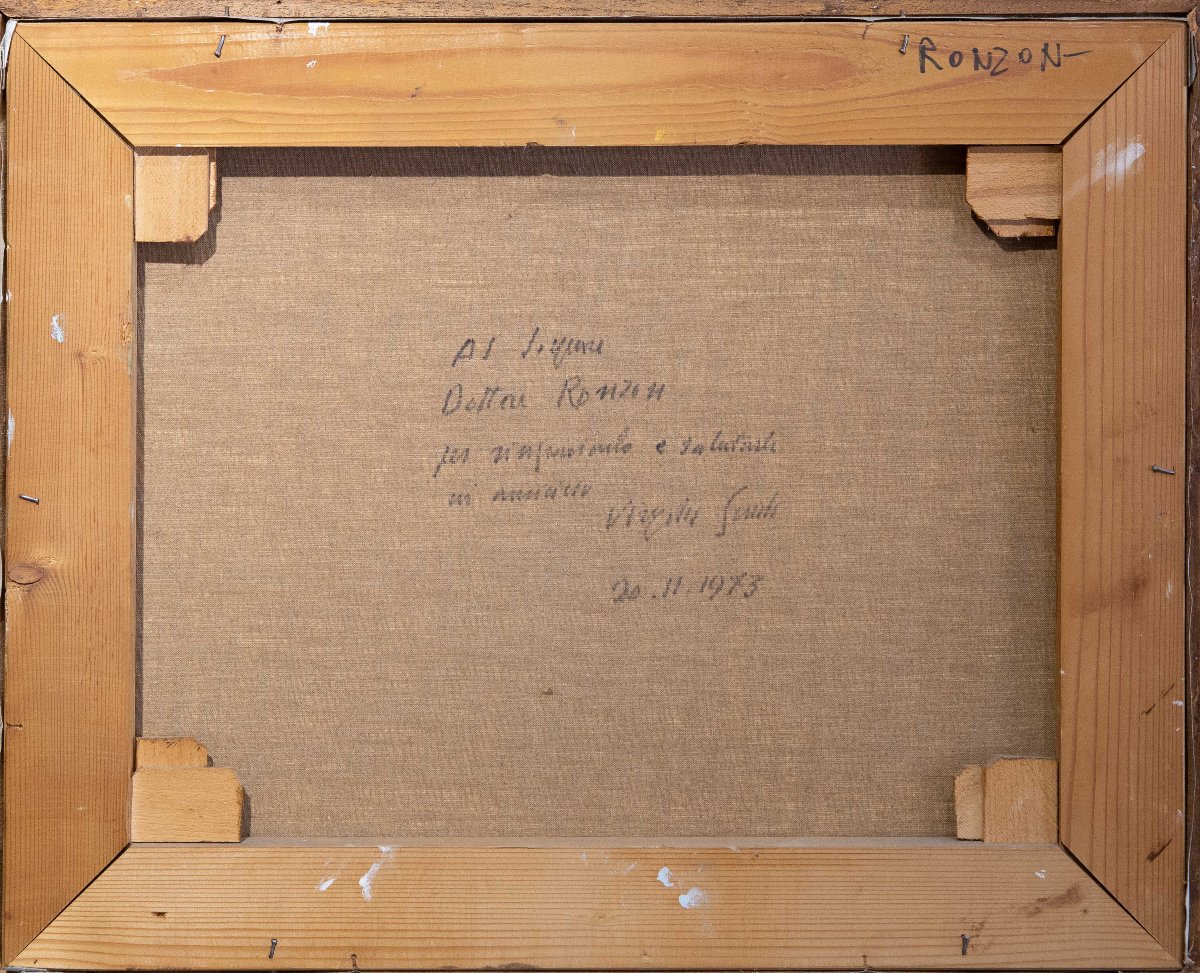 Virgilio Guidi, "Venezia", olio su tela, Epoca '900-photo-3