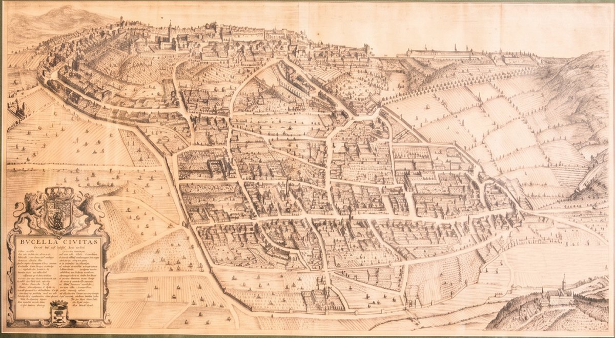 Veduta della città di Biella, "Bugella civitas (Biella)"edizione del 1725