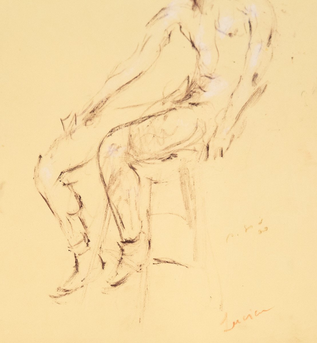 Filippo De Pisis, "Nudo Seduto, Lucien",1930-photo-3