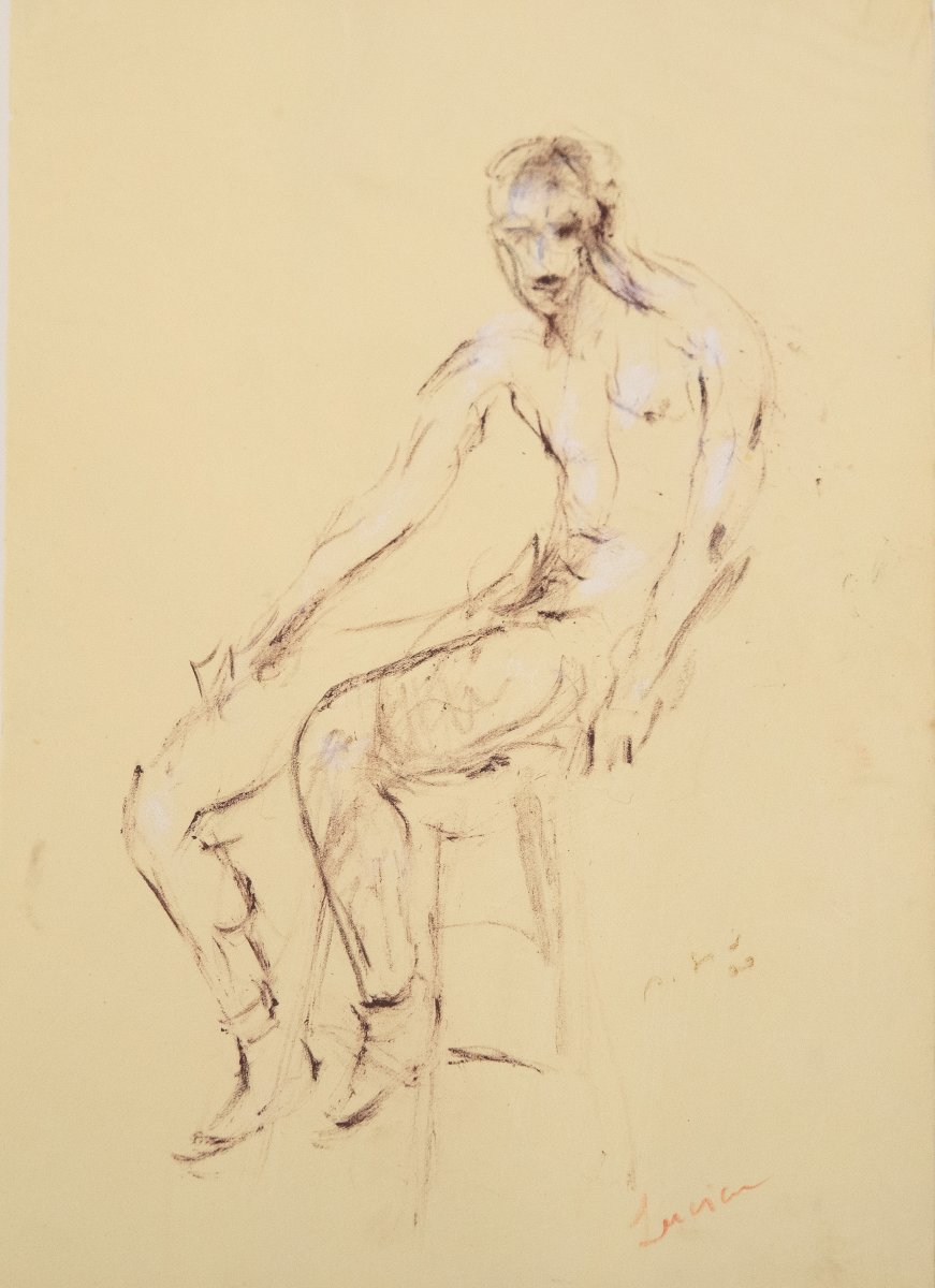 Filippo De Pisis, "Nudo Seduto, Lucien",1930-photo-3