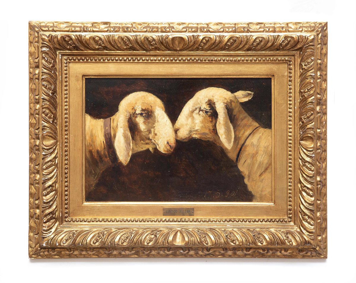 Lorenzo Delleani, "Pecore", olio su tavola, 17.05.1901-photo-2
