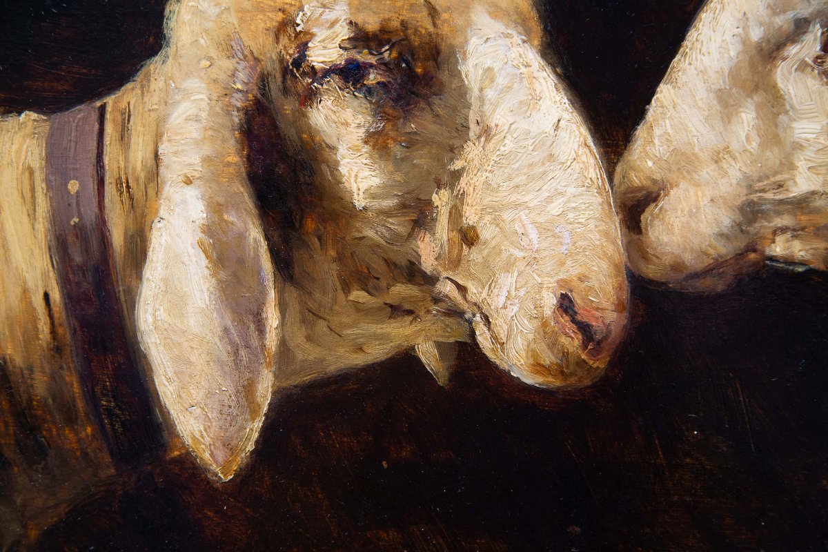 Lorenzo Delleani, "Pecore", olio su tavola, 17.05.1901-photo-1