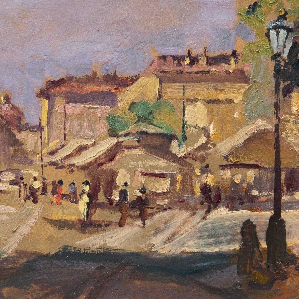 Carlo Follini, "Mercato di Torino", olio su cartone, 19.7.1917-photo-3