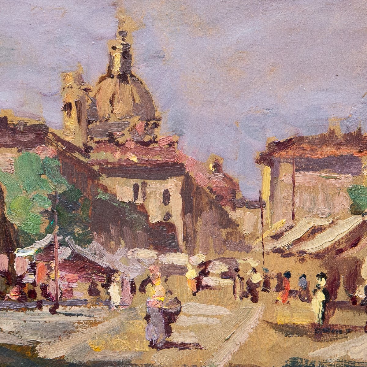 Carlo Follini, "Mercato di Torino", olio su cartone, 19.7.1917-photo-4