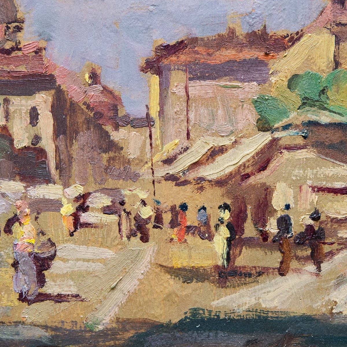 Carlo Follini, "Mercato di Torino", olio su cartone, 19.7.1917-photo-5