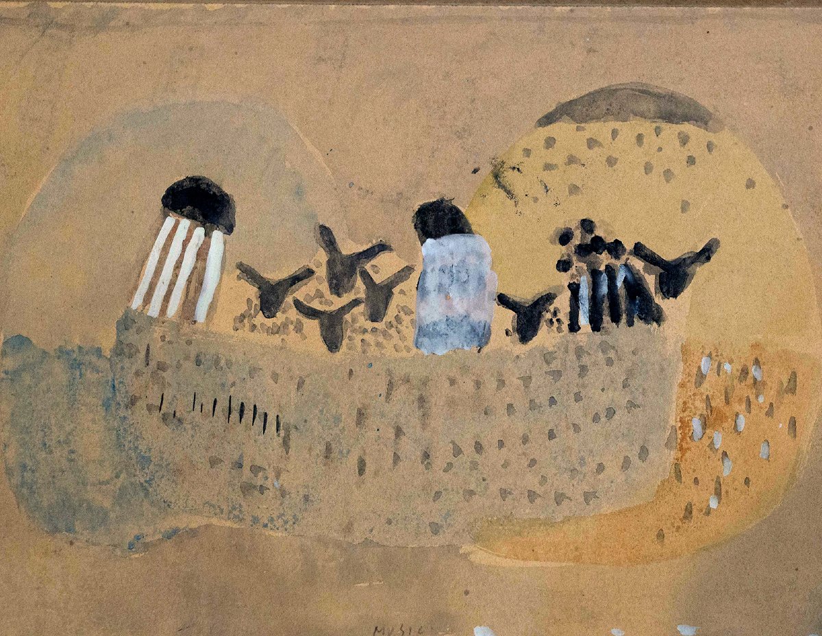 Zoran Music, "Cattleboat", gouache su carta, 1951-photo-3