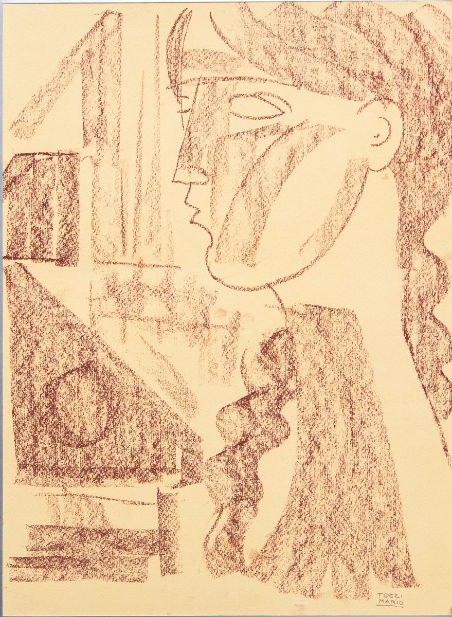 Mario Tozzi, "Profilo e geometrie", 1971